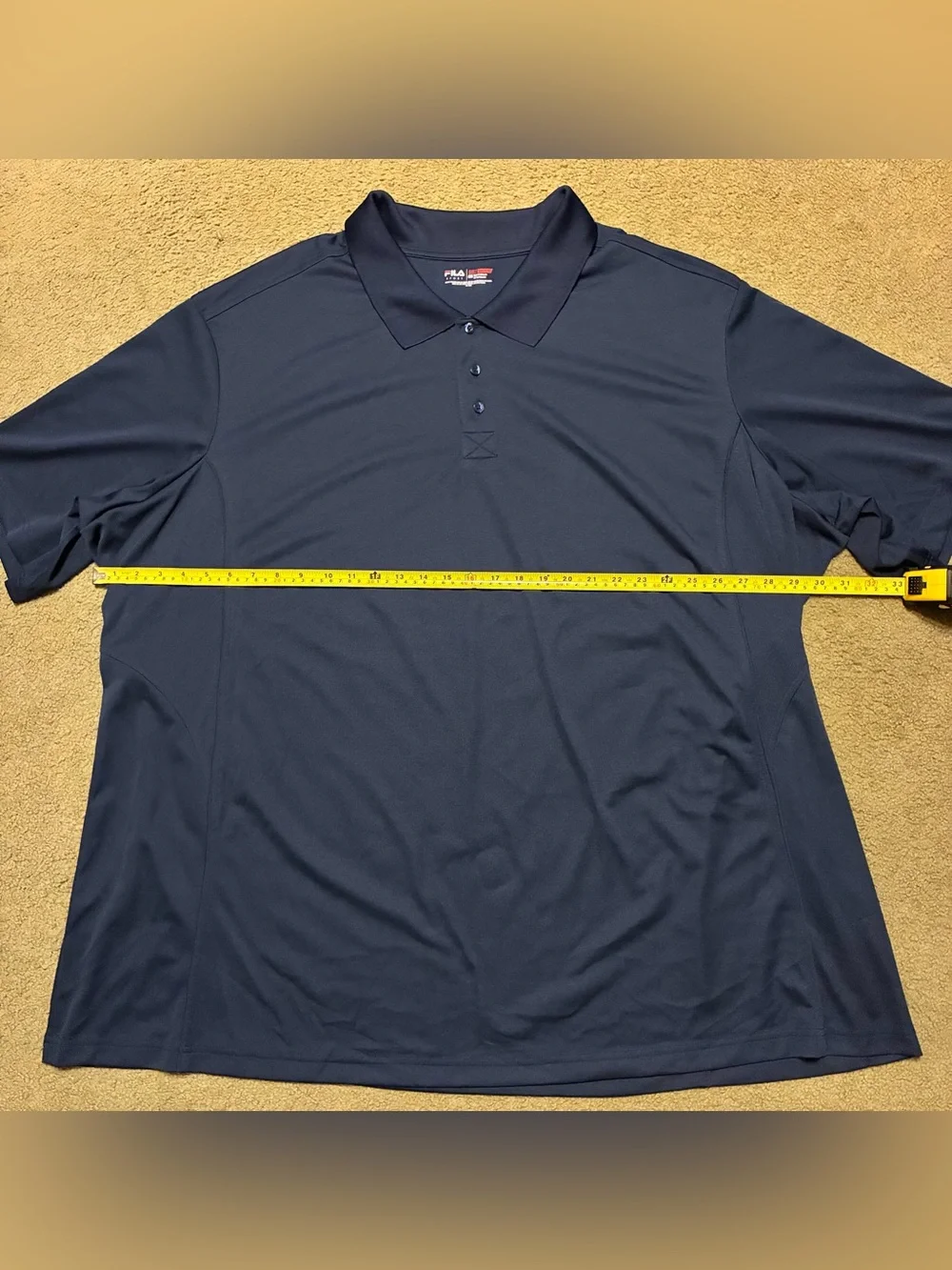 Men’s Fila Sport Athletic Fit Blue Navy Golf Polo Tee Shirt Sports Top 4XL
